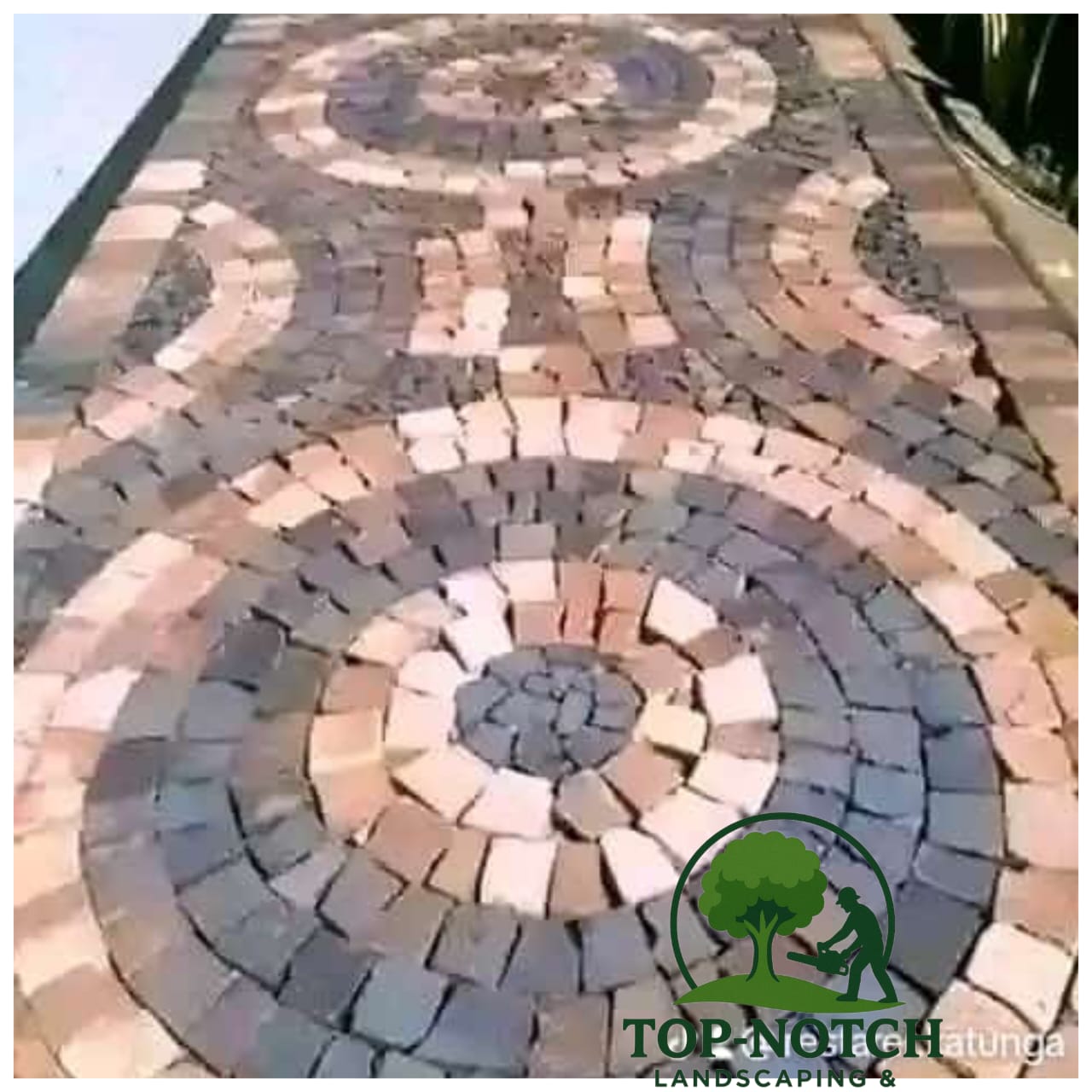 White pebbles and gravel for landscaping